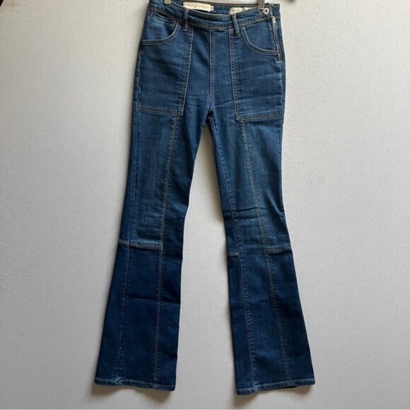 Pilcro and the Letterpress Anthropologie high rise bootcut denim jeans Sz 26 - Picture 1 of 14